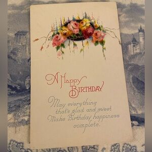 Antique Happy Birthday Postcard